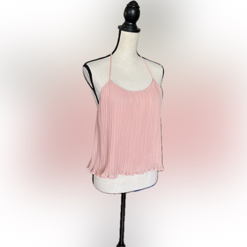 Lush Pink Pleated Camisole Top